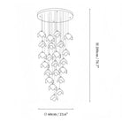 Orlani Bloom Cascade Stairs Chandelier - Blushlighting