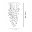 Orlani Bloom Cascade Stairs Chandelier - Blushlighting