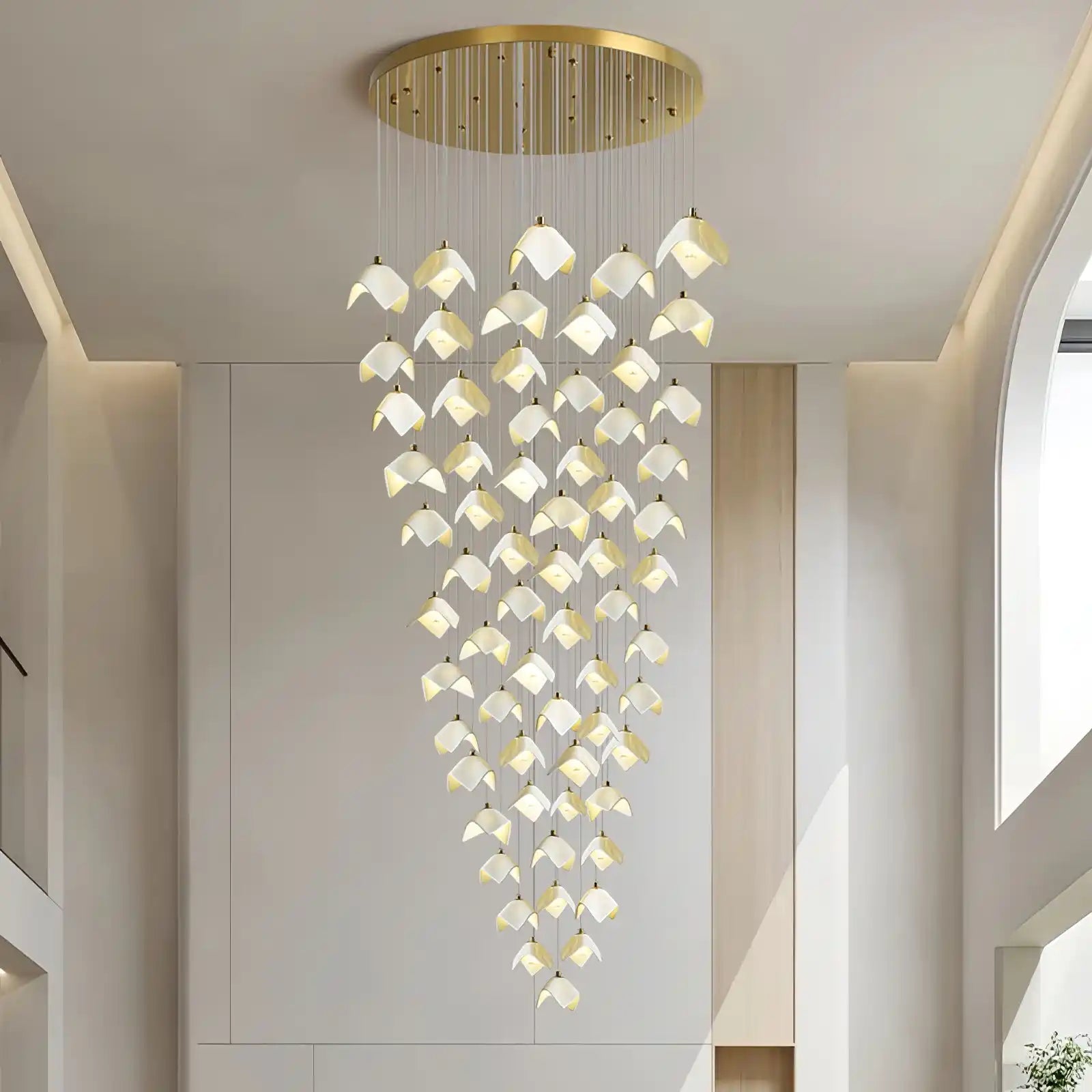 Orlani Bloom Cascade Stairs Chandelier - Blushlighting