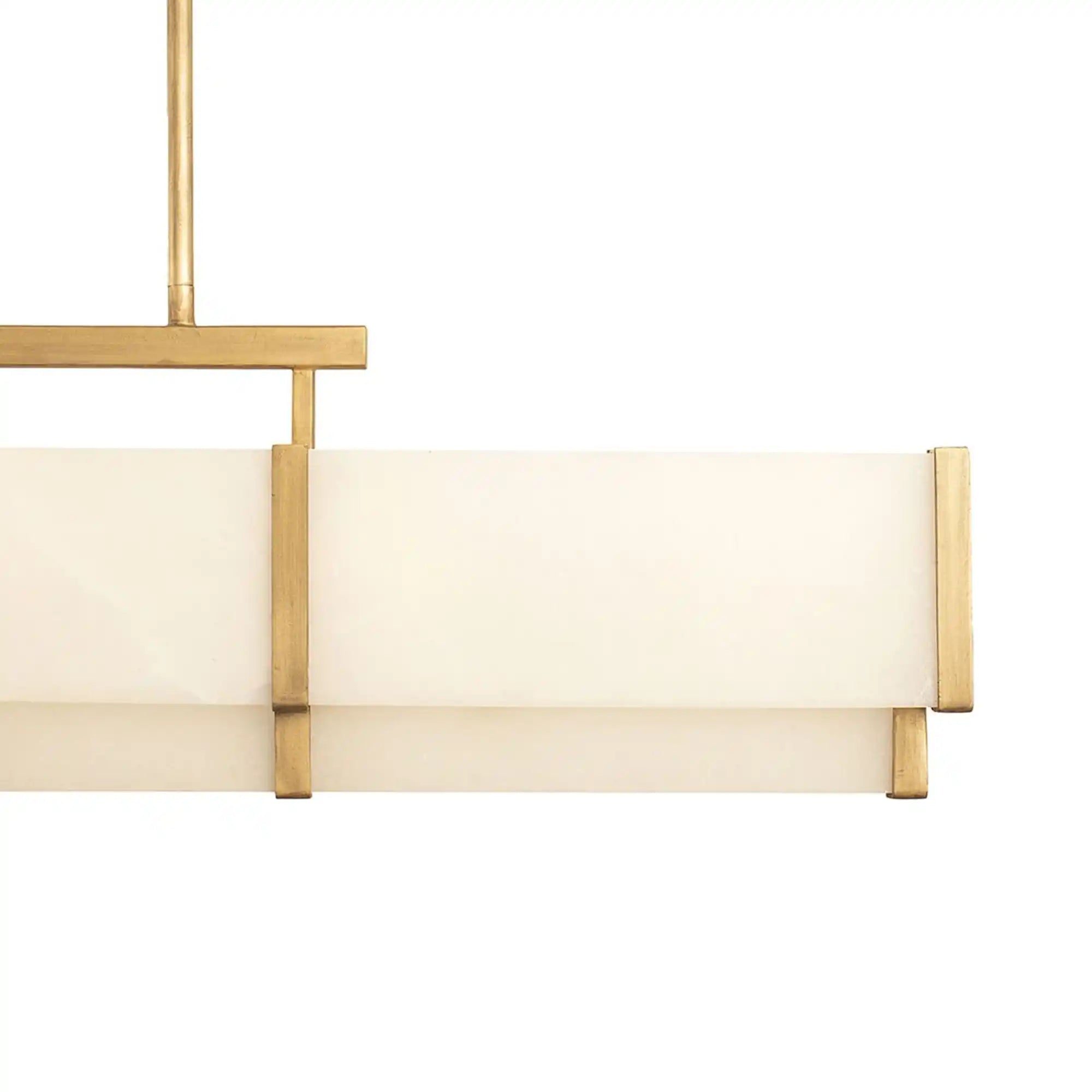 Orleans Linear Alabaster Linear Chandelier - Black Cashmere58.3”Blushlighting