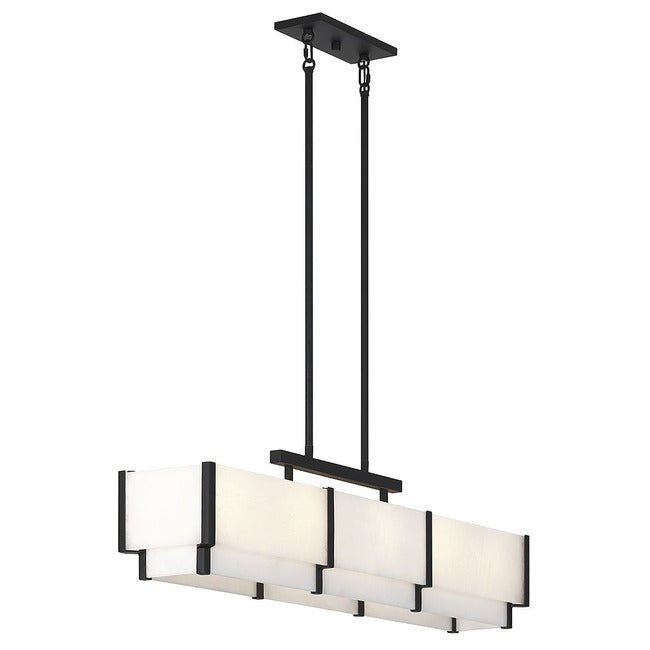 Orleans Linear Alabaster Linear Chandelier - Distressed Gold44.4”Blushlighting