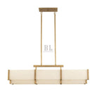 Orleans Linear Alabaster Linear Chandelier - Distressed Gold44.4”Blushlighting