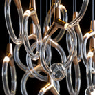 Orvella Crystal Orbit Scatter Chandelier - 54" D × 98" HBlushlighting