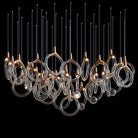 Orvella Crystal Orbit Scatter Chandelier - 30" D × 98" HBlushlighting