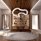 Oslo Infinity Symmetrical Entryway Alabaster Pendant Light - Blushlighting