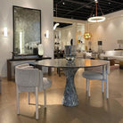 Oslo Pendant Alabaster Chandelier, Halo Ring Chandelier With Leather - 19.7" D Single RingBlushlighting