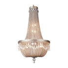 Oversize Modern Metal Art Luxury Crystal Chandelier for Duplex Hall/Staircase/Villa/Foyer - D39.4"ChromeBlushlighting
