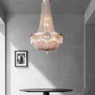 Oversize Modern Metal Art Luxury Crystal Chandelier for Duplex Hall/Staircase/Villa/Foyer - Blushlighting