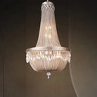 Oversize Modern Metal Art Luxury Crystal Chandelier for Duplex Hall/Staircase/Villa/Foyer - D31.5"ChromeBlushlighting