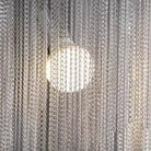 Oversized Art Fashion Spiral Tassel Aluminum Chain Chandelier for Living Room/Foyer - Black NickelD23.6"*H17.7"Warm LightBlushlighting