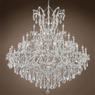 Oversized European Chrome Classic Candle Branch Crystal Chandelier for 2-Story/Duplex Buildings-Chandeliers-Blushlighting