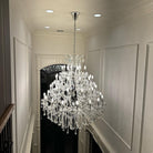 Oversized European Chrome Classic Candle Branch Crystal Chandelier for 2-Story/Duplex Buildings-Chandeliers-Blushlighting