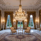 Oversized Luxury Double - layers Golden French Style Crystal Chandelier for Living/Dinning Room/Foyer/Hallway/Staircase - D: 70.9"*H: 86.6"Warm LightBlushlighting