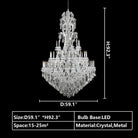 Oversized Luxury Traditional Gold/Chrome Candle Branch Crystal Chandelier for 2-story/Duplex Buildings-Chandeliers-Blushlighting