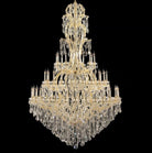 Oversized Luxury Traditional Gold/Chrome Candle Branch Crystal Chandelier for 2-story/Duplex Buildings-Chandeliers-D59.1"*H92.3"-Gold-Warm Light-Blushlighting