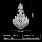 Oversized Luxury Traditional Gold/Chrome Candle Branch Crystal Chandelier for 2-story/Duplex Buildings-Chandeliers-Blushlighting
