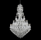 Oversized Luxury Traditional Gold/Chrome Candle Branch Crystal Chandelier for 2-story/Duplex Buildings-Chandeliers-D59.1"*H92.3"-Chrome-Warm Light-Blushlighting
