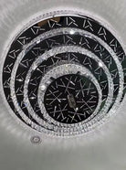 Oversized Modern Creative Flush Mount Round Multi-layers Crystal Pendant Chandelier for Living/Dining Room/Hallway-Blushlighting-Blushlighting