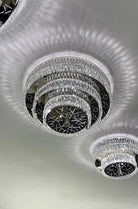 Oversized Modern Creative Flush Mount Round Multi-layers Crystal Pendant Chandelier for Living/Dining Room/Hallway-Blushlighting-Blushlighting