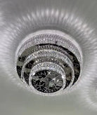 Oversized Modern Creative Flush Mount Round Multi-layers Crystal Pendant Chandelier for Living/Dining Room/Hallway-Blushlighting-3Layers: D31.5"*H15.7"/31kg-Warm Light-Blushlighting