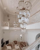 Oversized Modern Designer Creative Multi - tiered Luxury Spiral Crystal Chandelier For High - ceiling Foyer/Entryway/Hallway - D31.5"*H70.9"Blushlighting
