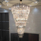 Oversized Multi - layers Luxury Creative Art Crystal Chandelier for Foyer/Staircase/Hallway - 4 Layers:D31.5"*H51.2"Blushlighting