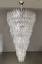 Oversized Multi - layers Luxury Creative Art Crystal Chandelier for Foyer/Staircase/Hallway - 4 Layers:D31.5"*H51.2"Blushlighting