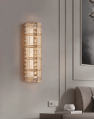 Oversized Multi - layers Luxury Gold Crystal Chandelier For Large Foyer/Hallway/Entryway - Wall Light/W3.94"*D3.94"*H15.75"Warm LightBlushlighting