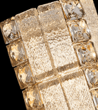 Oversized Multi - layers Luxury Gold Crystal Chandelier For Large Foyer/Hallway/Entryway - Wall Light/W3.94"*D3.94"*H15.75"Warm LightBlushlighting