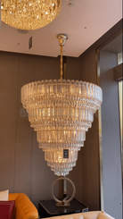 Oversized Multi - layers Luxury Gold Crystal Chandelier For Large Foyer/Hallway/Entryway - D39.4"*H59.1"/86kgWarm LightBlushlighting