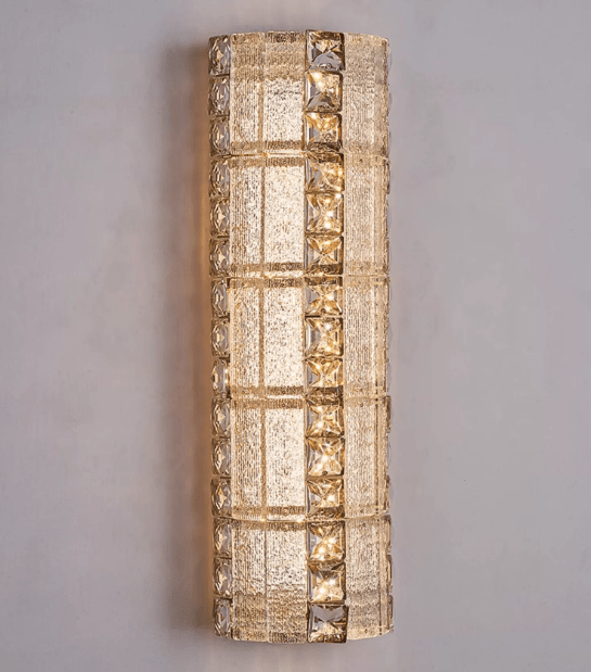 Oversized Multi - layers Luxury Gold Crystal Chandelier For Large Foyer/Hallway/Entryway - Wall Light/W3.94"*D3.94"*H15.75"Warm LightBlushlighting