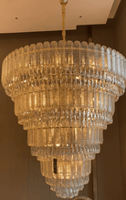 Oversized Multi - layers Luxury Gold Crystal Chandelier For Large Foyer/Hallway/Entryway - D39.4"*H59.1"/86kgWarm LightBlushlighting