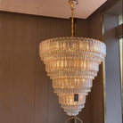 Oversized Multi - layers Luxury Gold Crystal Chandelier For Large Foyer/Hallway/Entryway - D39.4"*H59.1"/86kgWarm LightBlushlighting