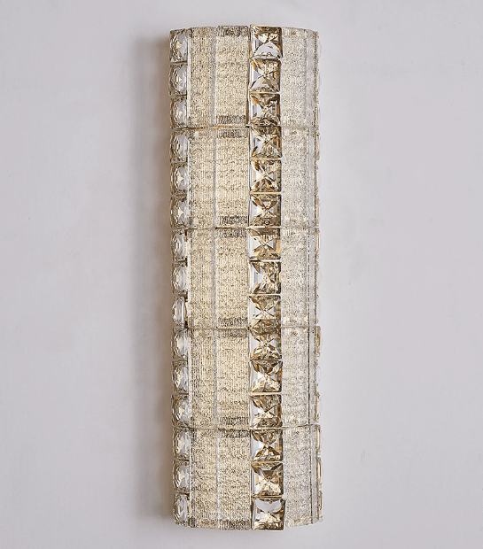 Oversized Multi - layers Luxury Gold Crystal Chandelier For Large Foyer/Hallway/Entryway - Wall Light/W3.94"*D3.94"*H15.75"Warm LightBlushlighting