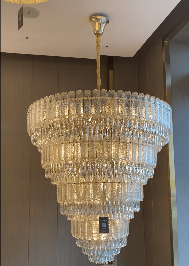 Oversized Multi - layers Luxury Gold Crystal Chandelier For Large Foyer/Hallway/Entryway - D39.4"*H59.1"/86kgWarm LightBlushlighting