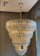 Oversized Multi - layers Luxury Gold Crystal Chandelier For Large Foyer/Hallway/Entryway - D39.4"*H59.1"/86kgWarm LightBlushlighting