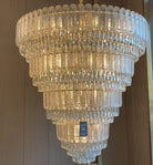 Oversized Multi - layers Luxury Gold Crystal Chandelier For Large Foyer/Hallway/Entryway - D39.4"*H59.1"/86kgWarm LightBlushlighting
