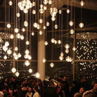 Oversized Nordic Art Round Air Bubbles Pendant Chandelier for Stairs/Spiral Staircase/Hotel Lobby - 7 Lights: D13.8"*H47.2"Warm LightBlushlighting