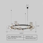 Oversized Nordic Black Iron Glass Bubble Collection Chandelier Suit for Living/Dining Room - Blushlighting