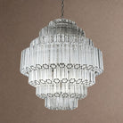Palermo Tiered Chandelier - ∅ 31.5″ x H 34.3″Nickel & ClearBlushlighting