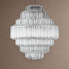Palermo Tiered Chandelier - ∅ 31.5″ x H 34.3″Nickel & ClearBlushlighting