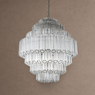 Palermo Tiered Chandelier - ∅ 31.5″ x H 34.3″Nickel & ClearBlushlighting