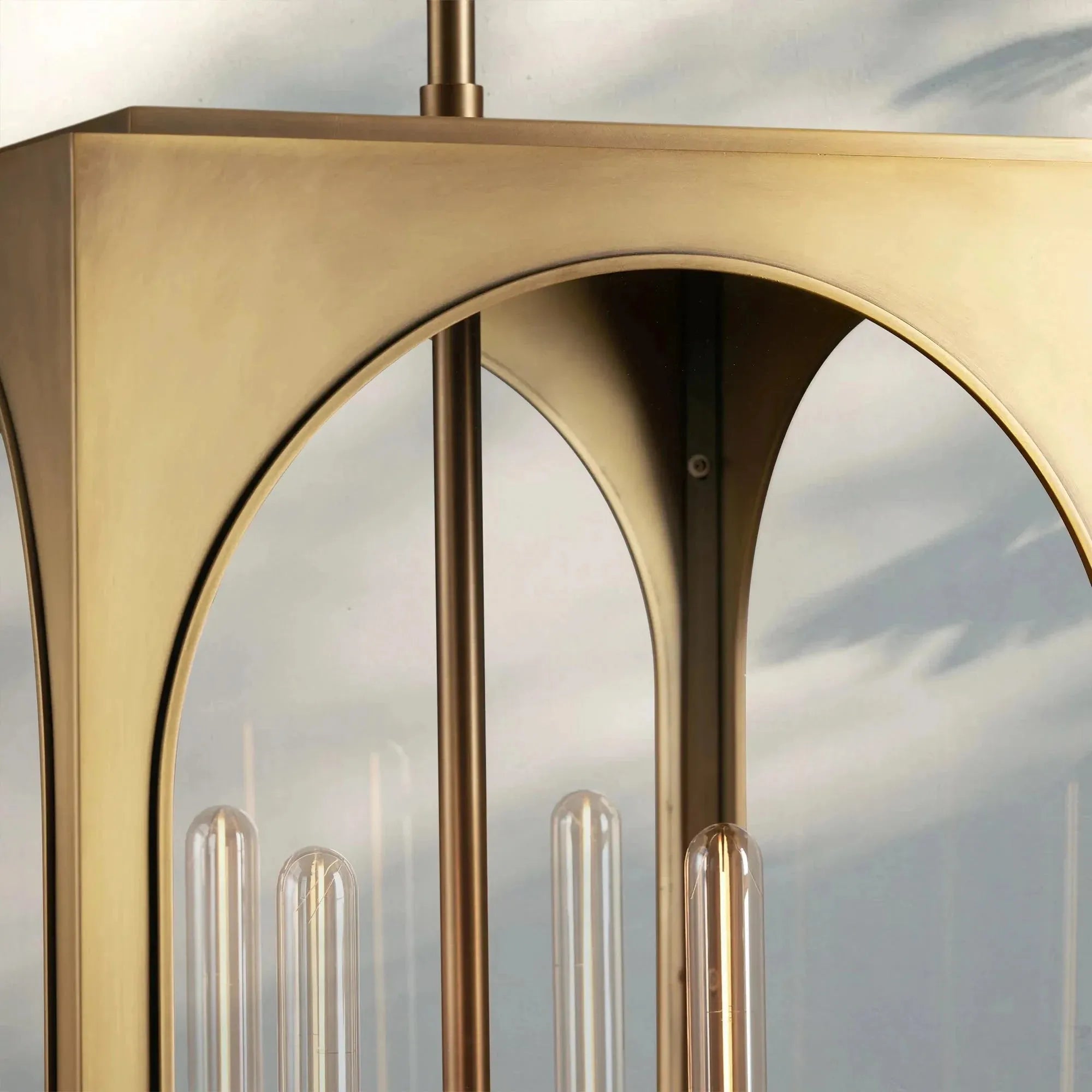 Palladian Outdoor Pendant - Brass28"HBlushlighting
