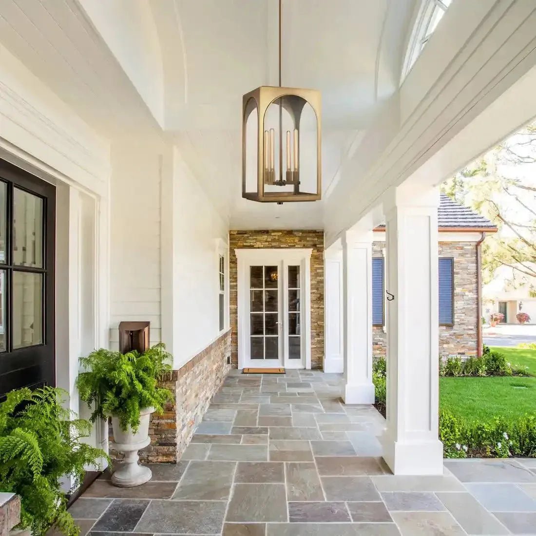 Palladian Outdoor Pendant - Brass18"HBlushlighting