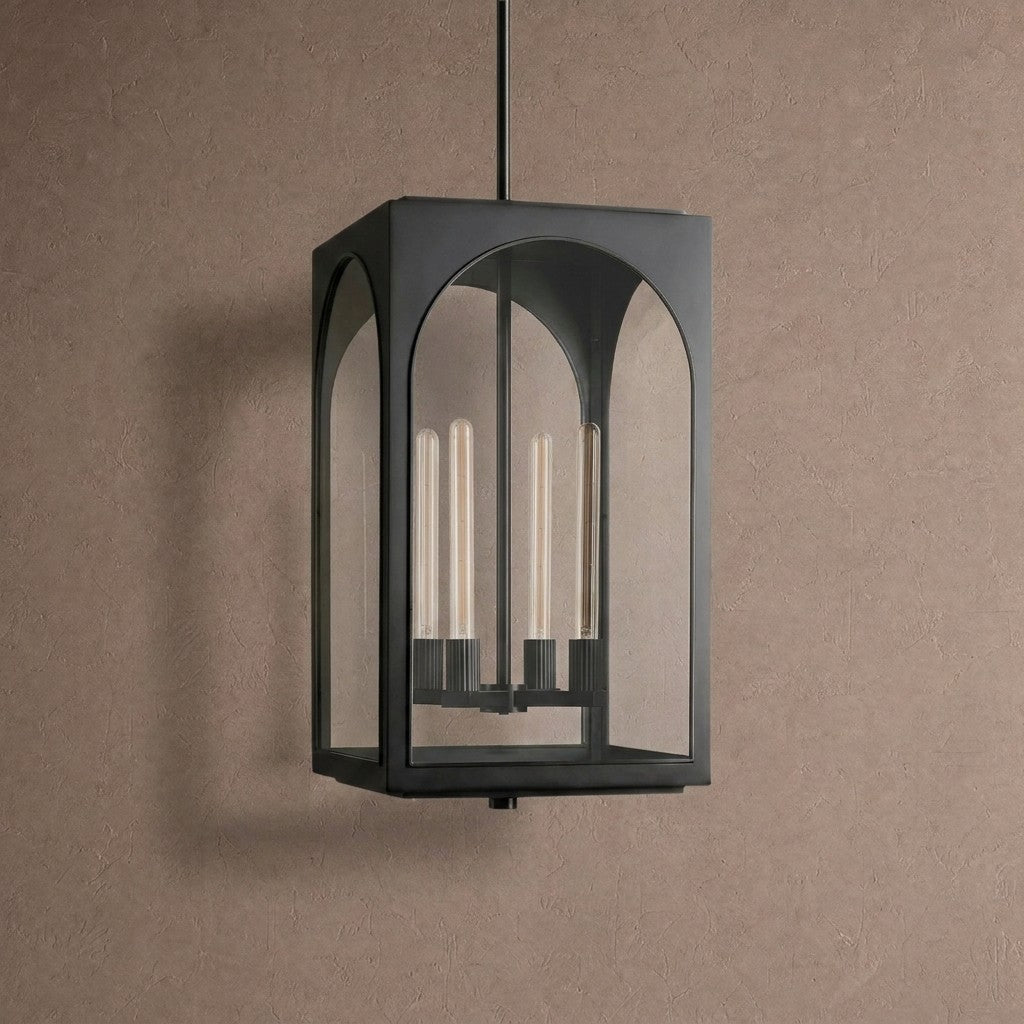 Palladian Outdoor Pendant Light - Black28"HBlushlighting