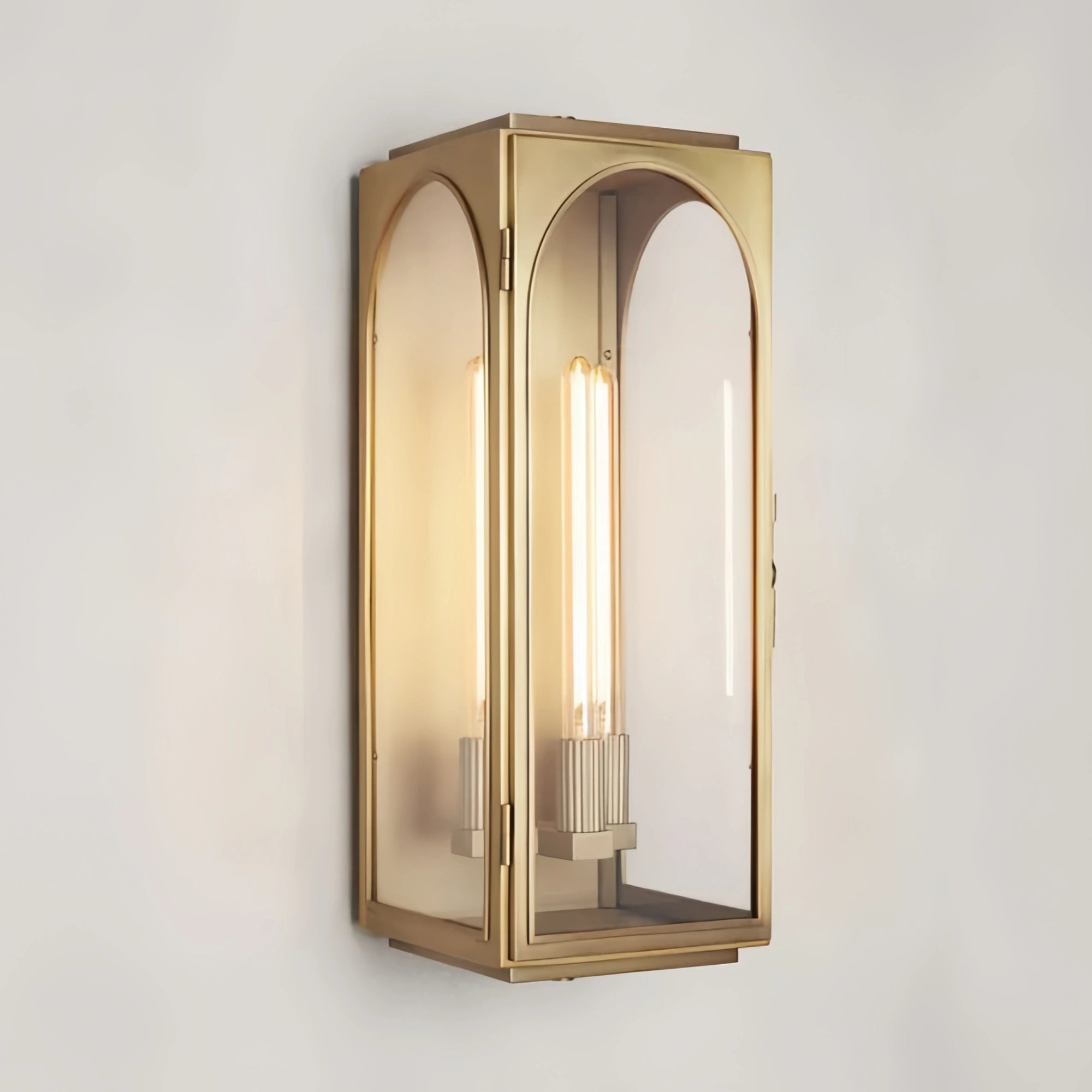 Palladian Outdoor Wall Sconce-24''-Brass-