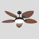 Palm Leaf Ceiling Fans with Lights Tropical Ceiling Fans 6 Speeds Reversible Wood Grain 52" - Blushlighting