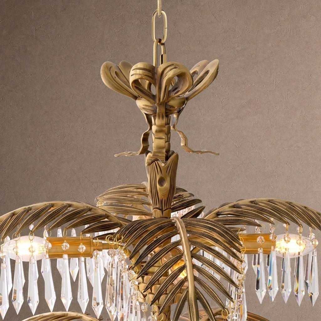 Palmera Brass Crystal Chandelier - ∅37.4″ x H 41.7″Brass & ClearBlushlighting