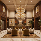 Palmera Brass Crystal Chandelier - ∅37.4″ x H 41.7″Brass & ClearBlushlighting