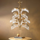 Palmera Brass Crystal Chandelier - ∅37.4″ x H 41.7″Brass & ClearBlushlighting